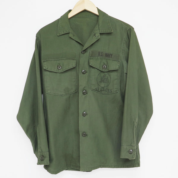 復古 USN 美國海軍實用襯衫 P-64 P64 1970 年越戰海蜂印章