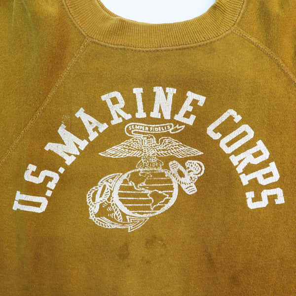 USMC US MARINE CORPS SHORT SLEEVE SWEATSHIRT 1970'S SIZE XS