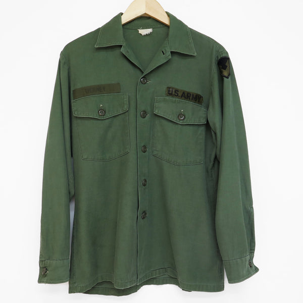米軍ユーティリティシャツ P-64 P64 1971 素材 コマンド地区エリアコマンド OCP パッチ サイズ 15 1/2 x 33
