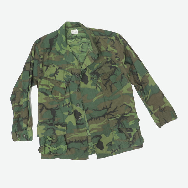 TROPICAL COMBAT JACKET 5TH PATTERN ERDL 1969 VIETNAM WAR SIZE MEDIUM SHORT