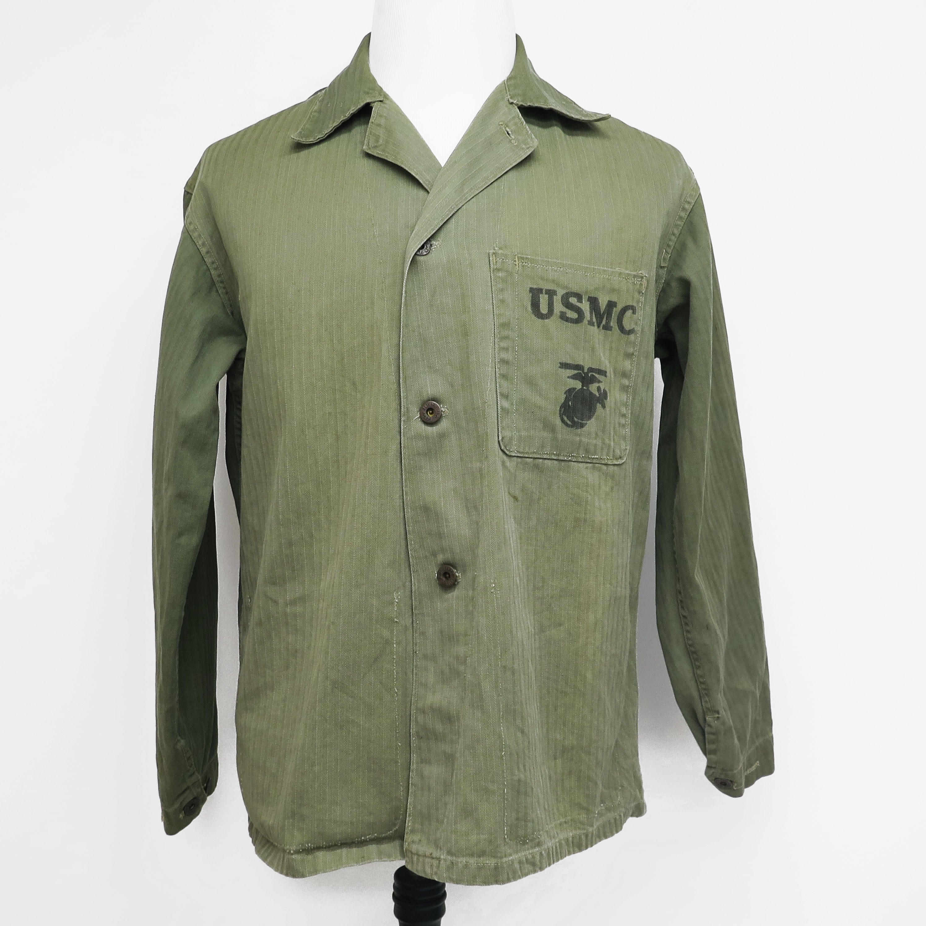 USMC Utility Shirt HBT Herringbone Twill 1940's WW2 – Rare Gear USA USMC Utility Shirt HBT Herringbone Twill 1940's WW2 – Rare Gear USA