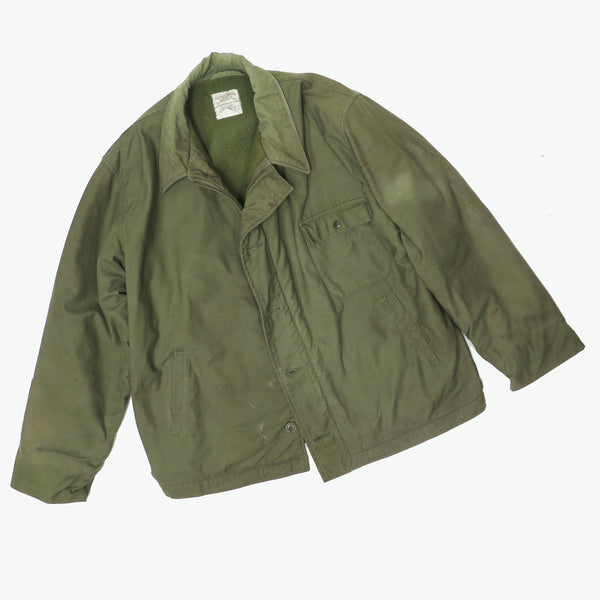 USN 米海軍 デッキジャケット A-2 寒冷地 1986 NASNI ステンシル サイズ 2XL XXL